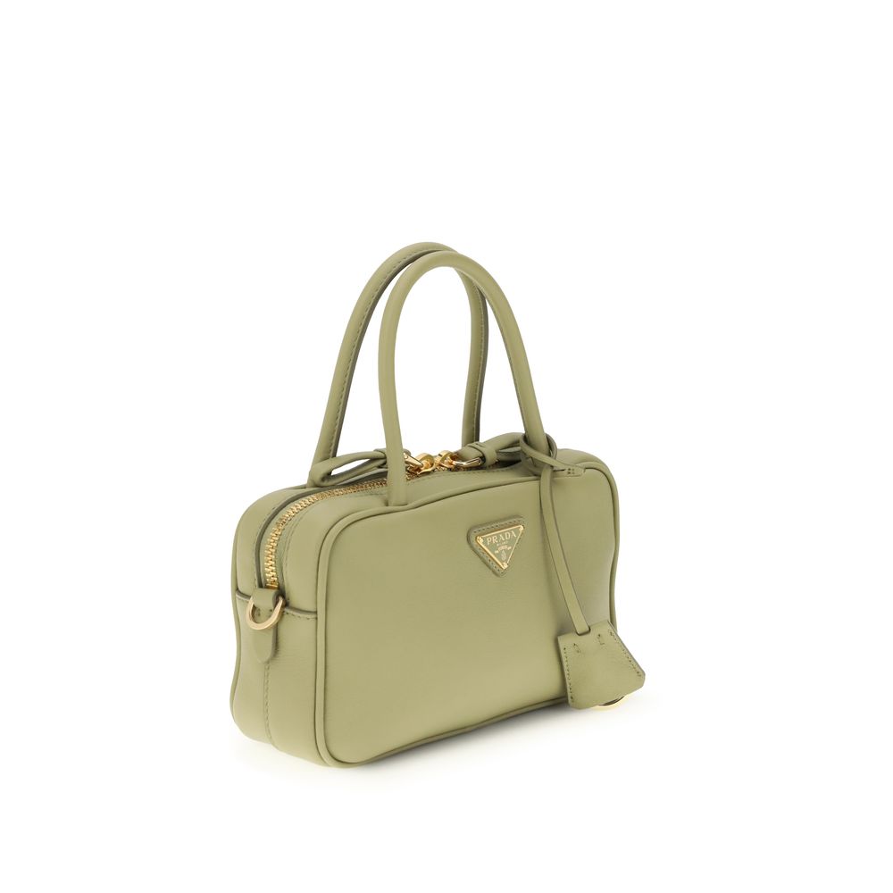 Prada Bicolor Calf Leather Triangle Logo Handbag SS26 Prada
