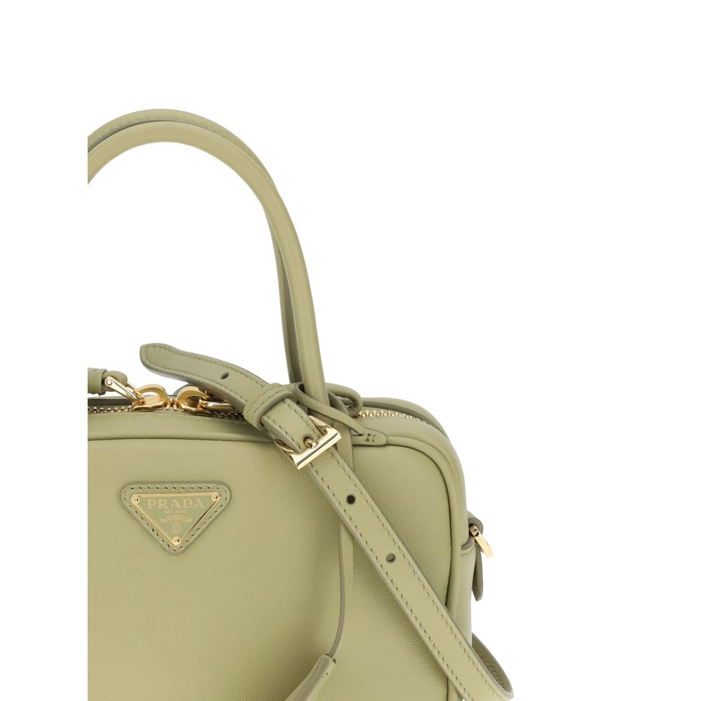 Prada Bicolor Calf Leather Triangle Logo Handbag SS26 Prada