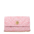 Versace Pink Fabric Clutch Bag with Removable Shoulder Strap Versace
