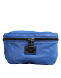 Dolce & Gabbana Blue Nylon Logo Plaque Men's Fanny Pack Dolce & Gabbana