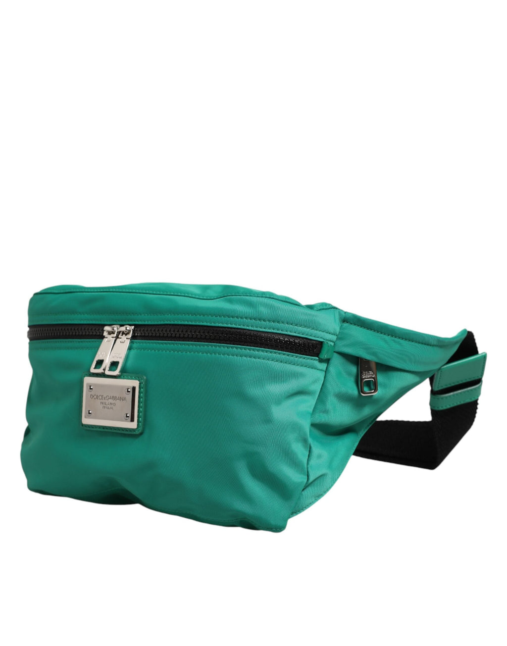 Dolce & Gabbana Green Nylon Logo Plaque Men's Fanny Pack Dolce & Gabbana