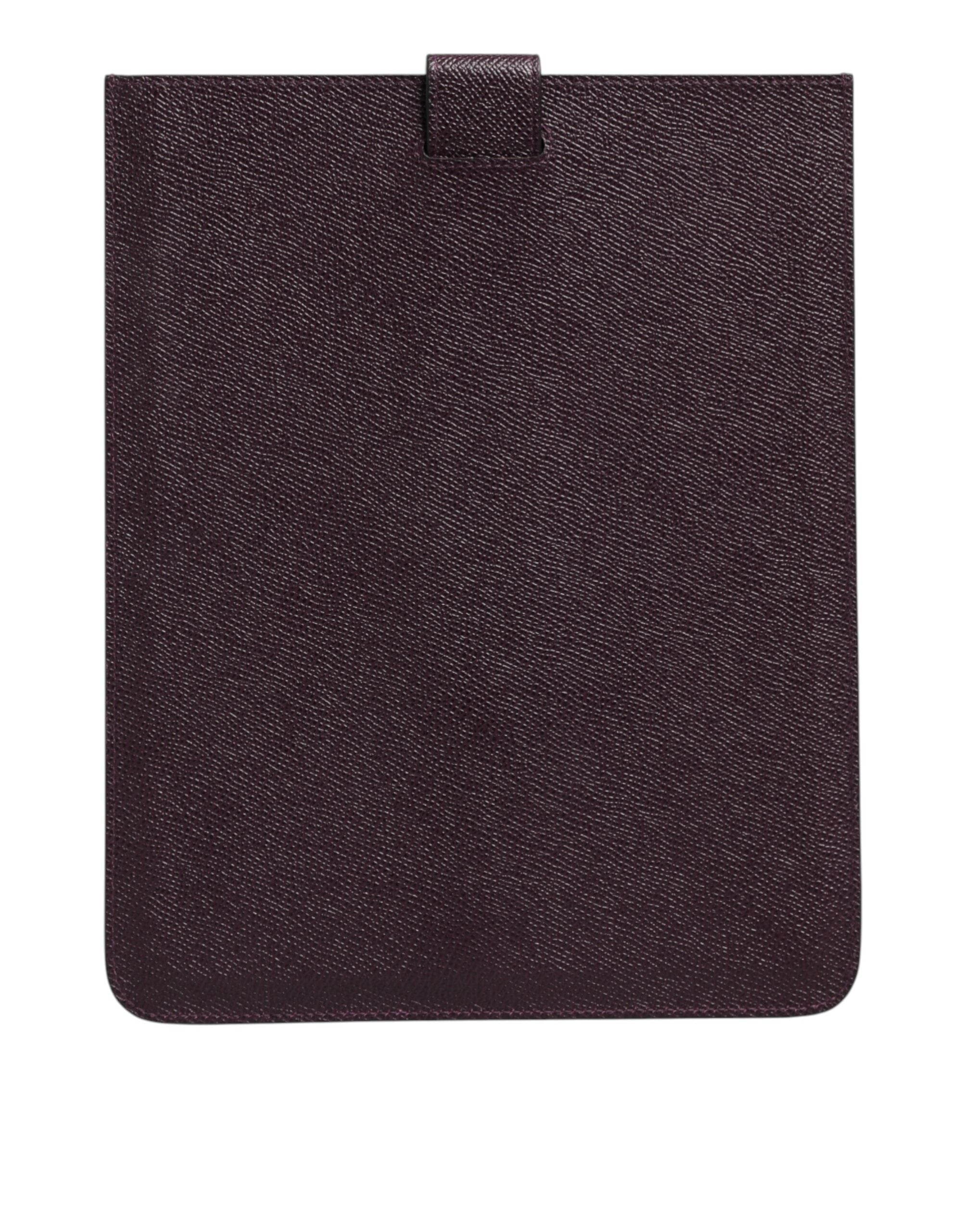 Dolce & Gabbana Dark Brown Calf Leather Logo Plaque Tablet Case Dolce & Gabbana