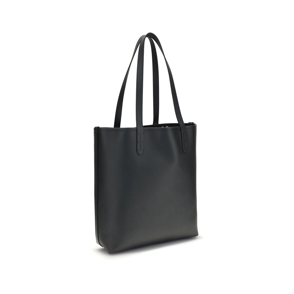 Burberry Black Calf Leather Reversible Bloomsbury Tote Bag SS26 Burberry