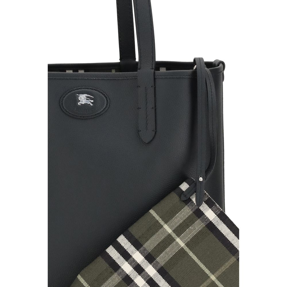 Burberry Black Calf Leather Reversible Bloomsbury Tote Bag SS26 Burberry