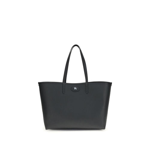 Burberry Black Grained Calfskin Reversible Medium Bloomsbury Tote Bag SS26 Burberry