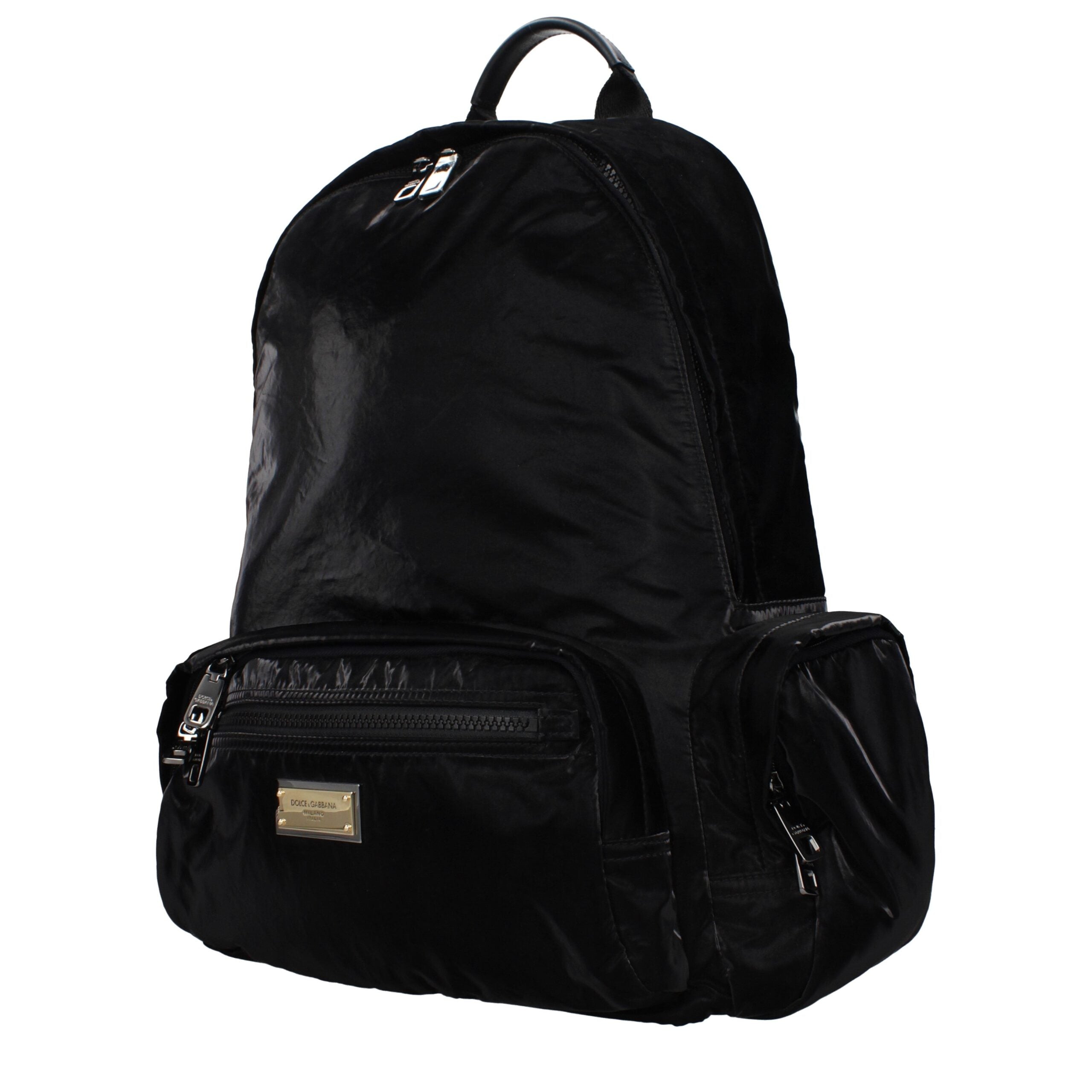 Dolce & Gabbana Black Nylon Logo Backpack with Adjustable Straps Dolce & Gabbana