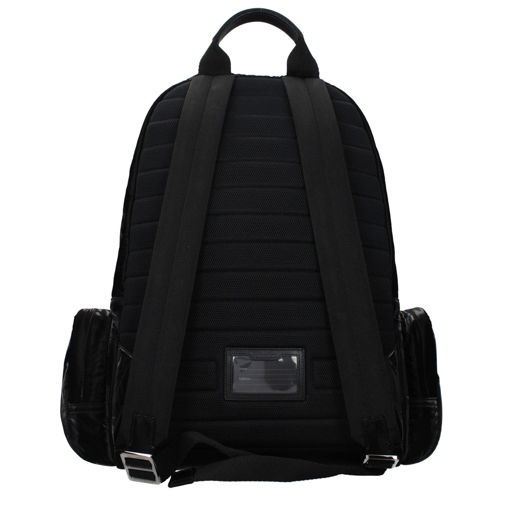 Dolce & Gabbana Black Nylon Logo Backpack with Adjustable Straps Dolce & Gabbana