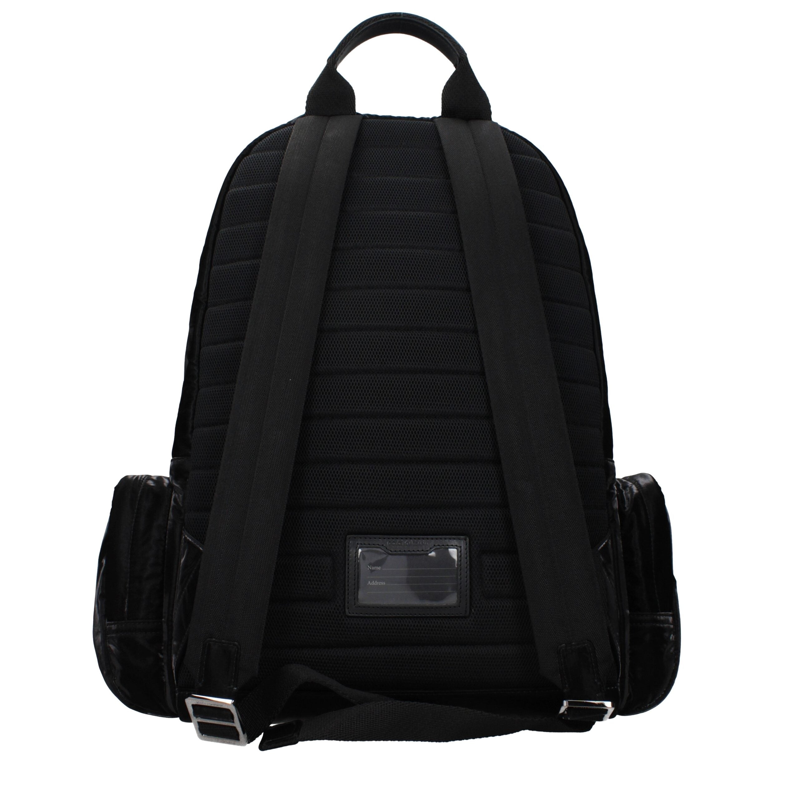 Dolce & Gabbana Black Nylon Logo Backpack with Adjustable Straps Dolce & Gabbana
