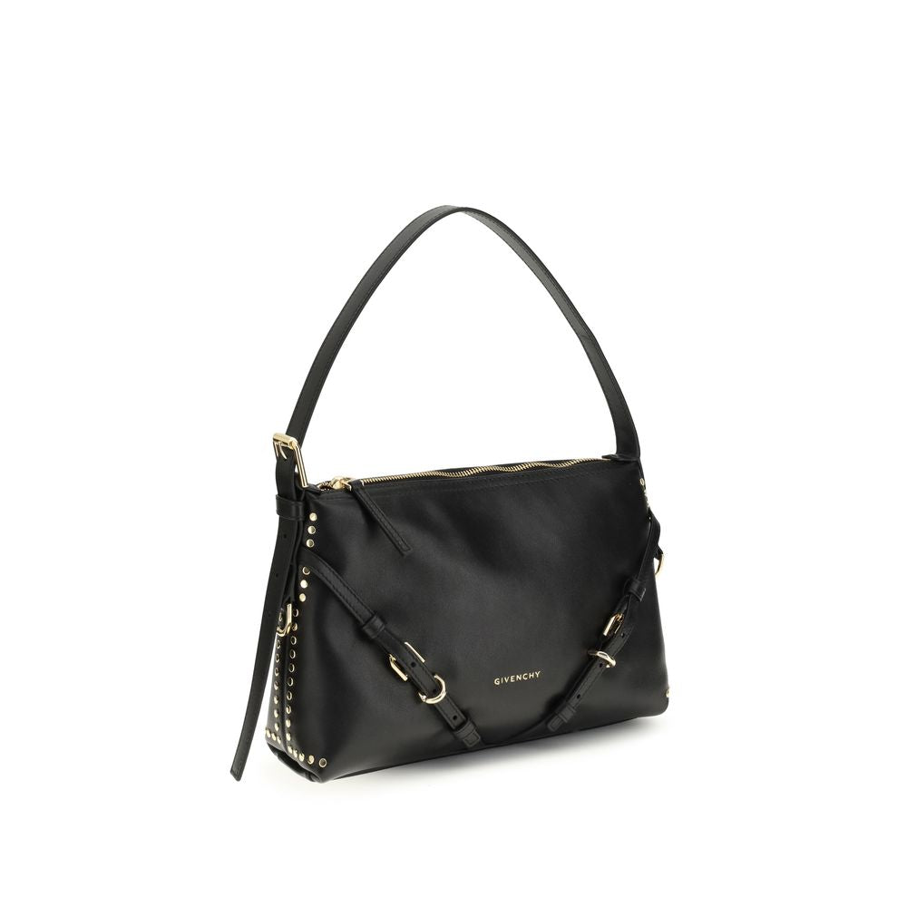 Givenchy Black Calf Leather Voyou Shoulder Bag SS26 Givenchy