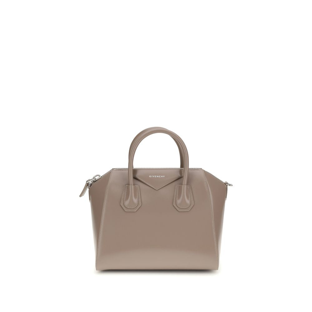 Givenchy Gray Box Calfskin Antigona Small Handbag with Silver Hardware SS26 Givenchy