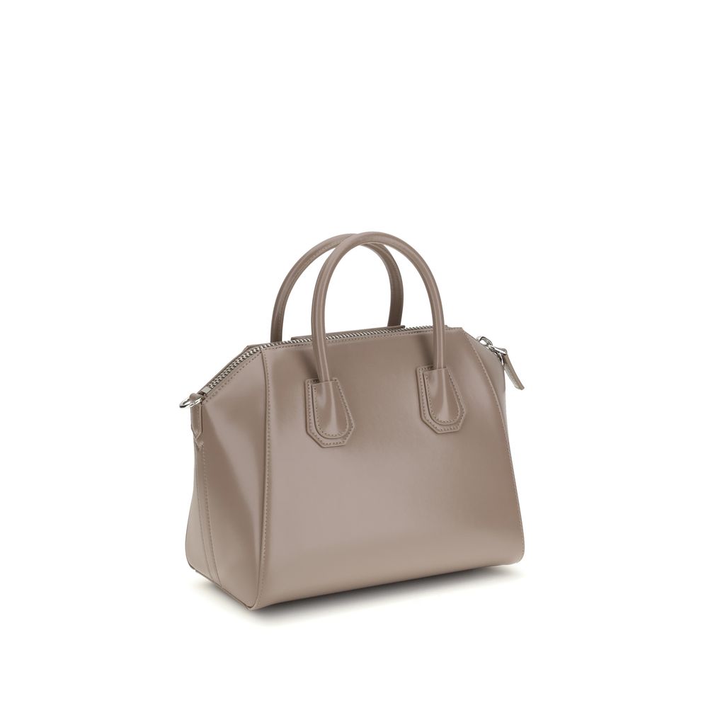 Givenchy Gray Box Calfskin Antigona Small Handbag with Silver Hardware SS26 Givenchy