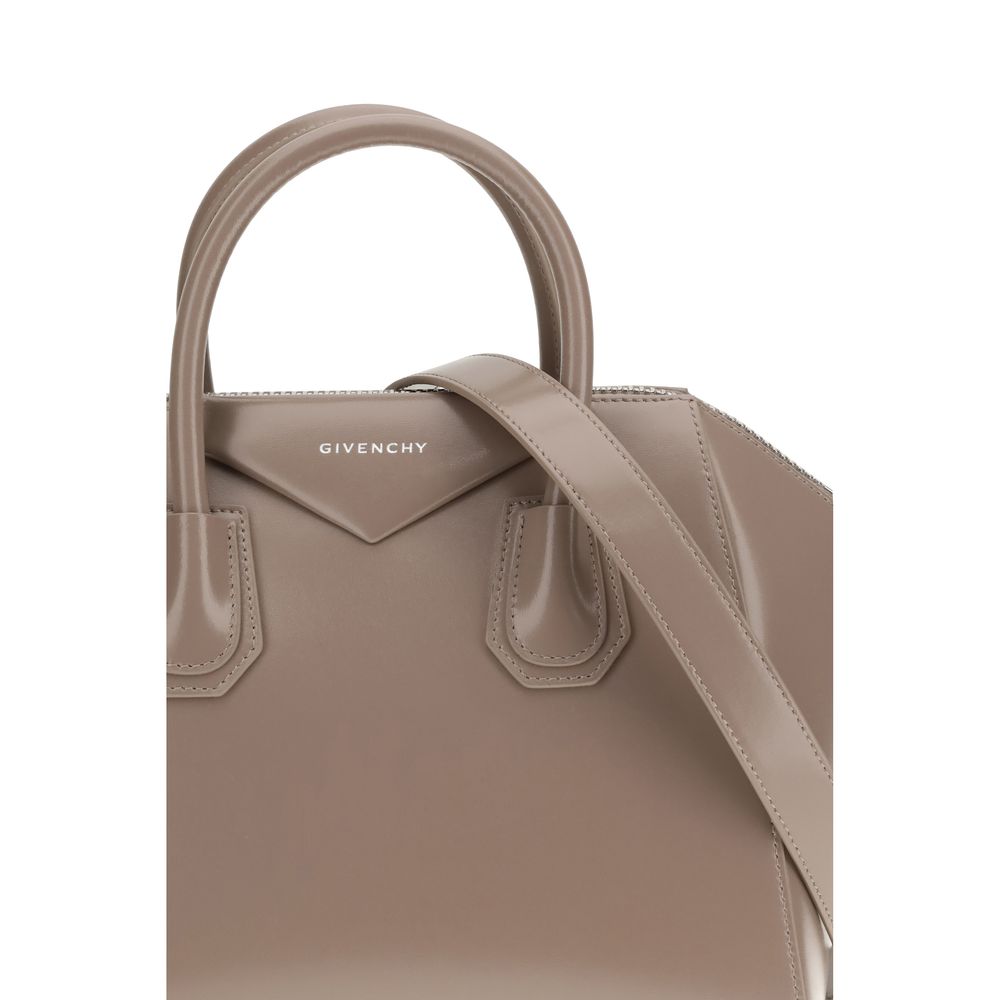 Givenchy Gray Box Calfskin Antigona Small Handbag with Silver Hardware SS26 Givenchy